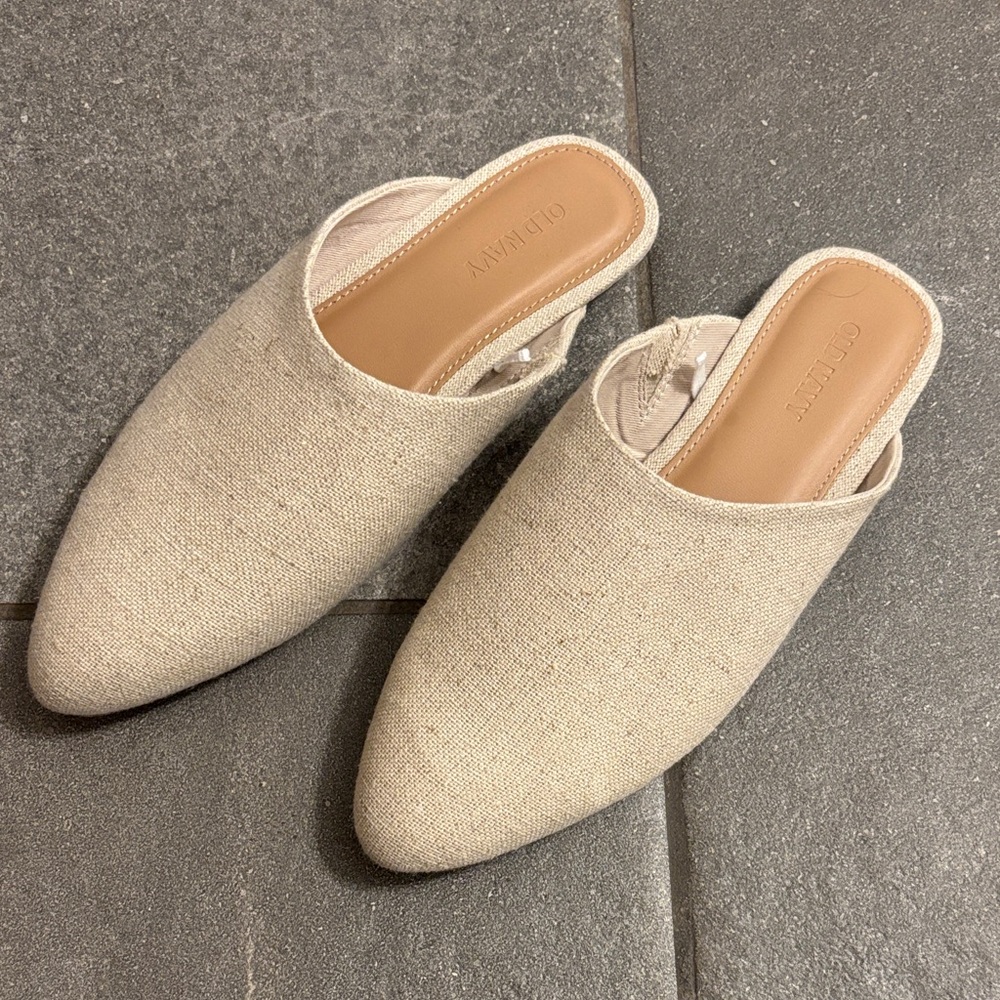 Old Navy Beige Slip-On Mules